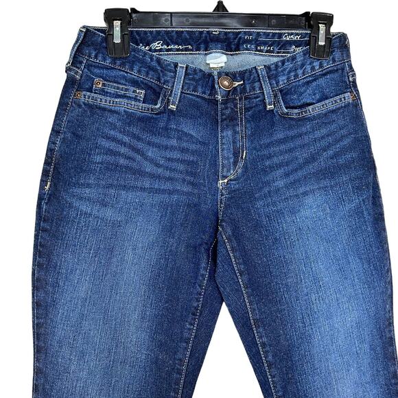 VTG Y2K Eddie Bauer Jeans Women's Size 2 Curvy Bootcut Mid-Rise Dark Wash - Picture 4 of 9